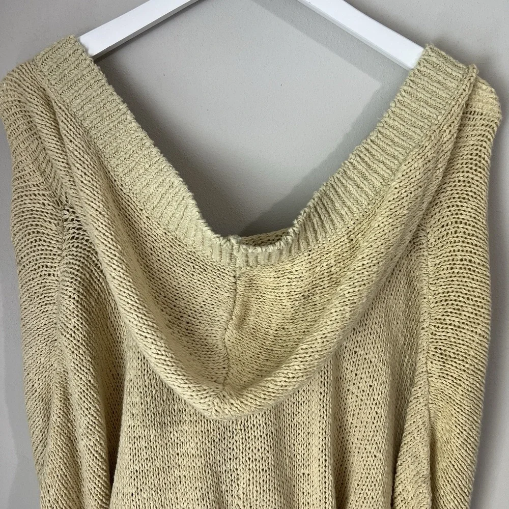Free People Beach Sandra Sweater Cardigan Women's XS Knit Cropped‎ Cream Beige